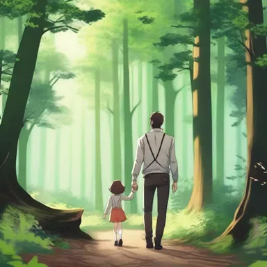 In the romantic novel, the protagonist goes hunting with his love interest in the picturesque forest.