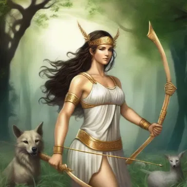 In Greek mythology, the goddess Artemis was known for her prowess in hunting.