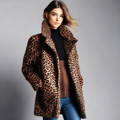 Animal print coats and jackets are a popular fashion trend, inspired by the idea of hunting and the wilderness.
