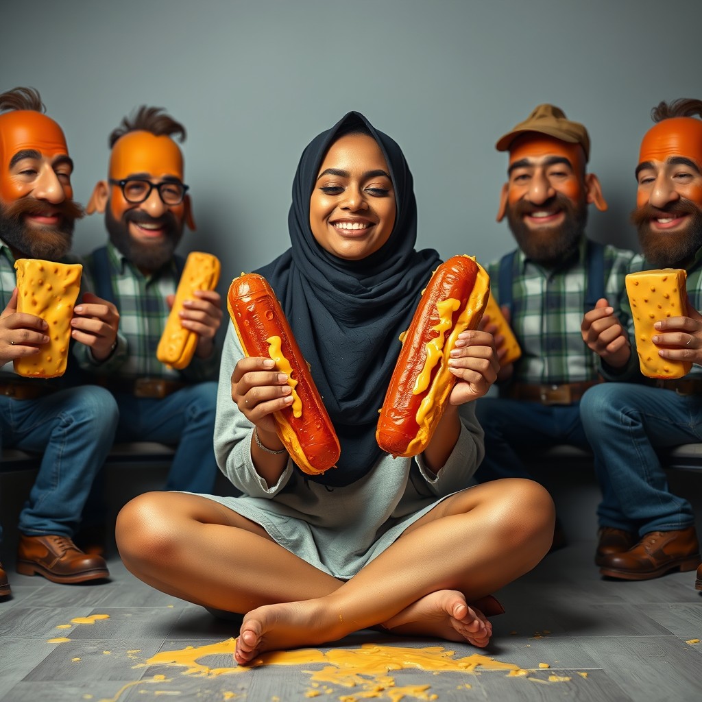 A fashionable 18-year-old Sri Lankan hijabi girl, reminiscent of Mymunah from TikTok, with her makeup done beautifully