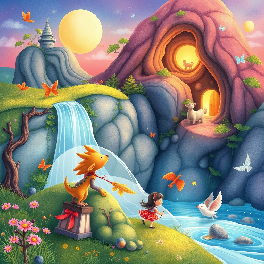 Create personalized illustrations for books, featuring whimsical and enchanting scenes that captivate young readers
