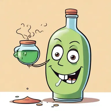 In the cartoon, the mischievous character accidentally swallowed a bottleful of shrinking potion and turned into a tiny version of himself.