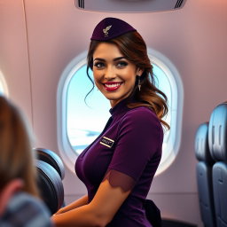 A 26-year-old woman named Amelia, depicted as the sexiest flight attendant
