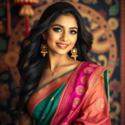 A stunning 30-year-old woman named Priya, an Indian busty and sexy beauty who radiates exotic charm