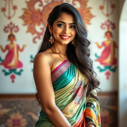 A stunning 30-year-old woman named Priya, an Indian busty and sexy beauty who radiates exotic charm