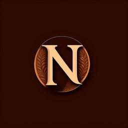 Design a logo consisting of a stylized letter 'N' for a coffee brand. The letter should embody the sophistication and warmth of a coffee drinking experience.