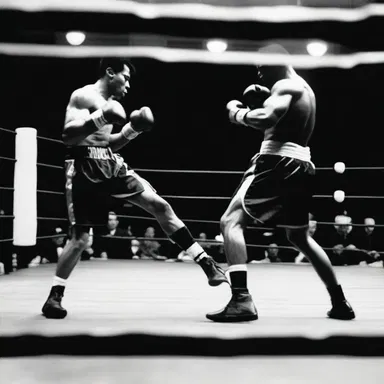 The movie depicted a thrilling boxing match, with the final scene portraying a dramatic technical knockout.