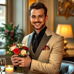 A charming portrayal of James, a 30-year-old boyfriend characterized as a gentleman and refined individual
