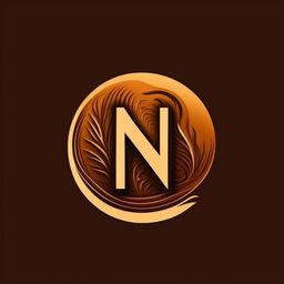 Design a logo consisting of a stylized letter 'N' for a coffee brand. The letter should embody the sophistication and warmth of a coffee drinking experience.