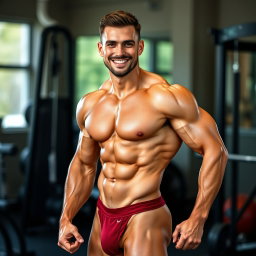 An impressive portrait of Chris, a really sexy fitness model showcasing a ripped physique that exemplifies discipline and dedication to health