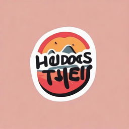 Create a cute, cartoon-style Korean-inspired logo with the name 'Houda's Touch' worked into the design.