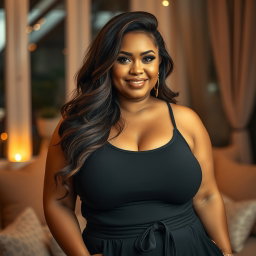 A captivating portrait of a 40-year-old BBW (Big, Beautiful Woman) with gorgeous curves, depicted as really sexy
