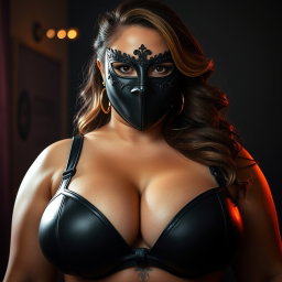An enticing portrayal of a 30-year-old BBW (Big, Beautiful Woman) with striking curves, depicted as really sexy and confident