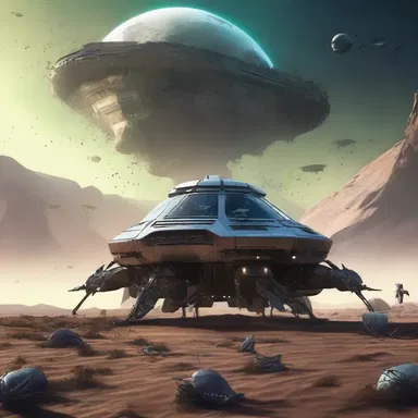 In the futuristic world depicted in the novel, the protagonist's spaceship crash-landed on a remote and marshy alien planet, forcing them to adapt to the unforgiving environment.