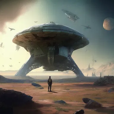 In the futuristic world depicted in the novel, the protagonist's spaceship crash-landed on a remote and marshy alien planet, forcing them to adapt to the unforgiving environment.