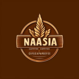 Create a logo for a coffee brand called 'Nash Coffee'. The design should include a creative typography of the name that signifies warmth and comfort associated with coffee drinking.