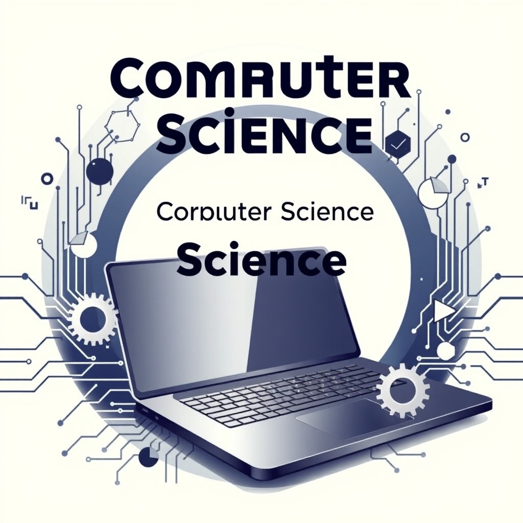 A cover page design for a computer science project featuring a light background