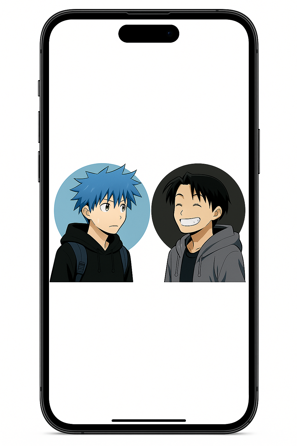 both avatars on phone