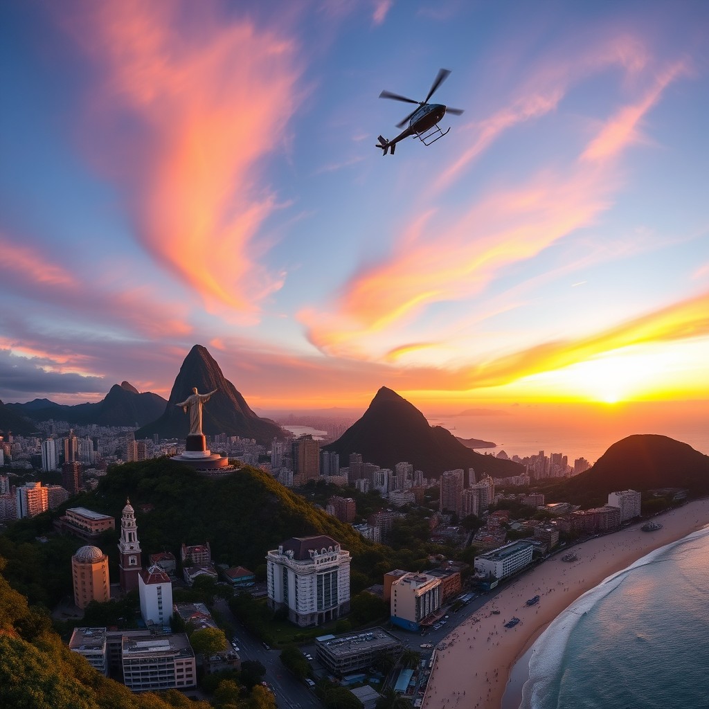 Breathtaking Sunset Over Rio de Janeiro