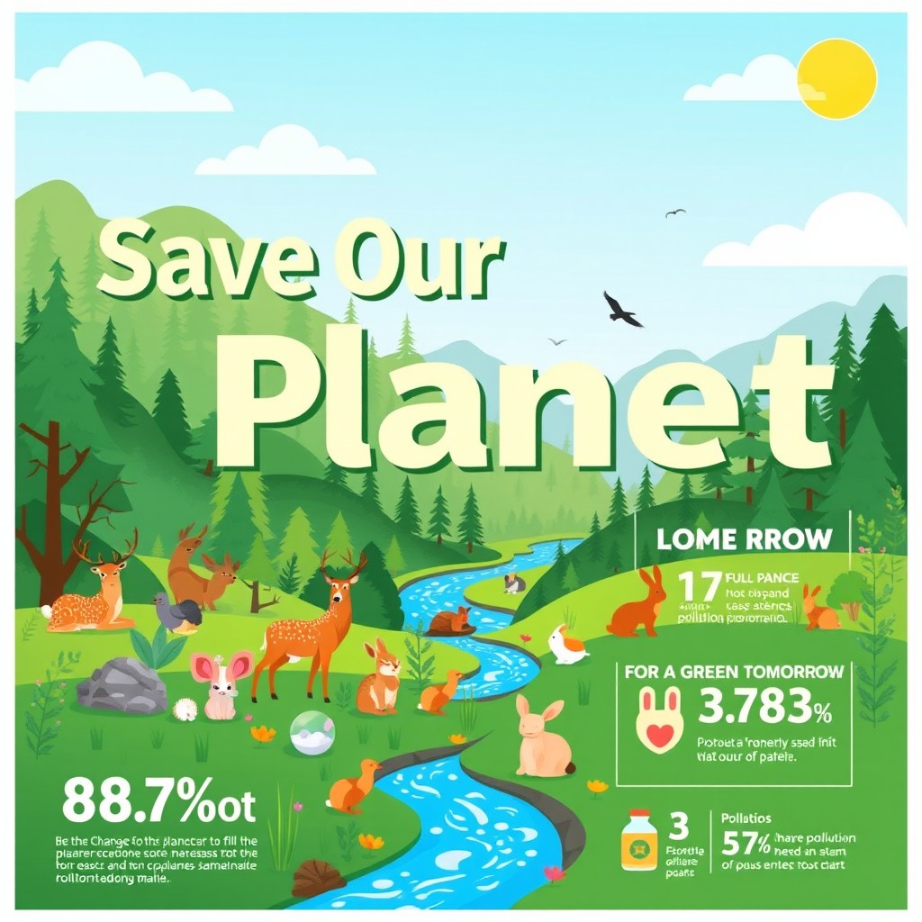 An eye-catching poster designed to raise environmental awareness