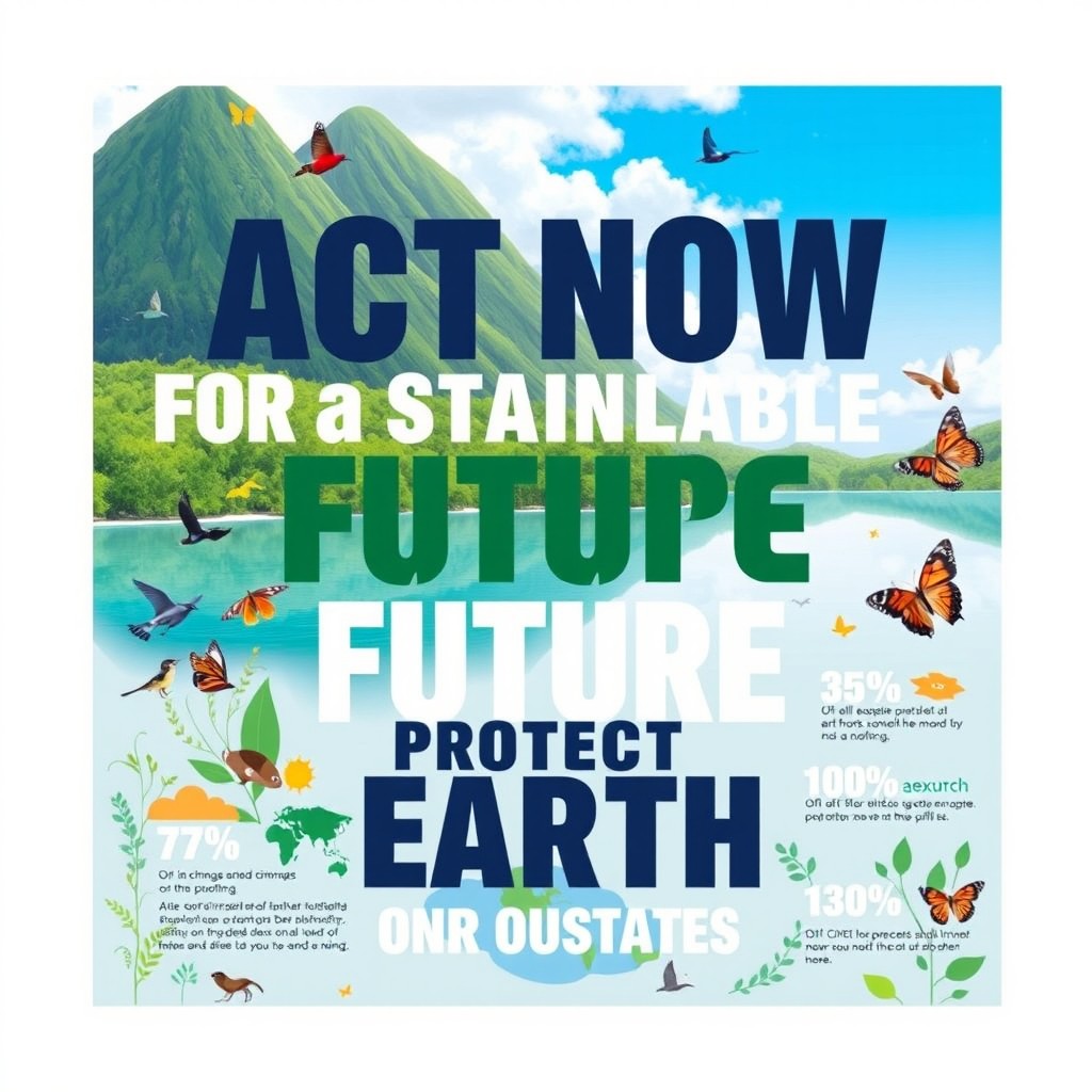 A compelling and visually striking poster focused on environmental awareness