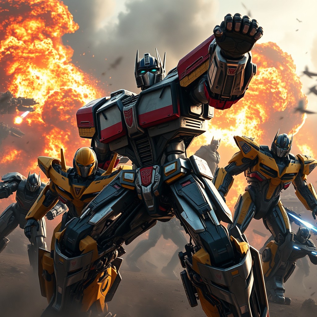 A thrilling and emotional conclusion to the Transformers film "Transformers: A New Era" where humanity and Autobots unite against a new, powerful threat from Cybertron