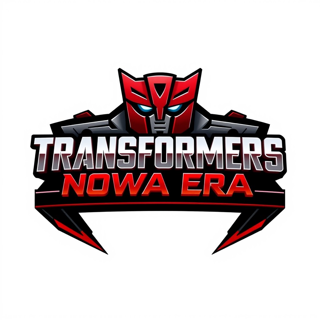 A modern and sleek logo design featuring the text 'Transformers Nowa Era'