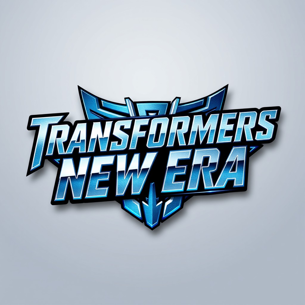 A sleek and modern logo design featuring the text 'Transformers New Era' prominently styled with futuristic typography