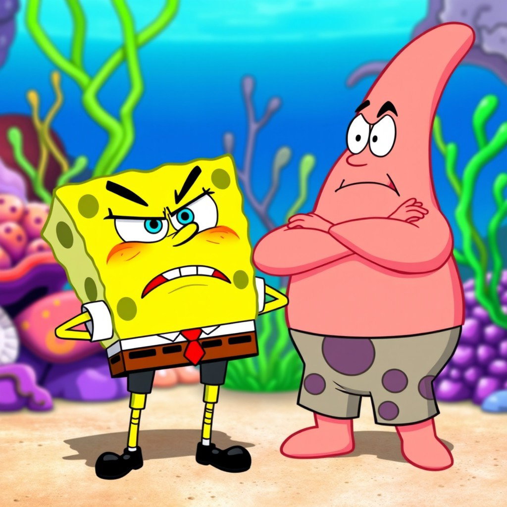 Epic Showdown: SpongeBob & Patrick Unleashed!