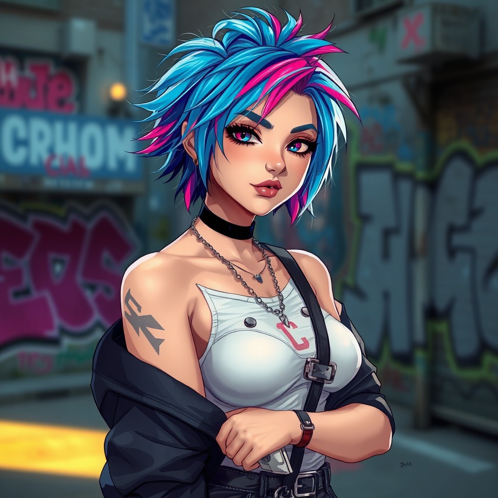 A stylish femboy with a androgynous appearance, wearing a fashionable outfit that blends elements of both masculinity and femininity