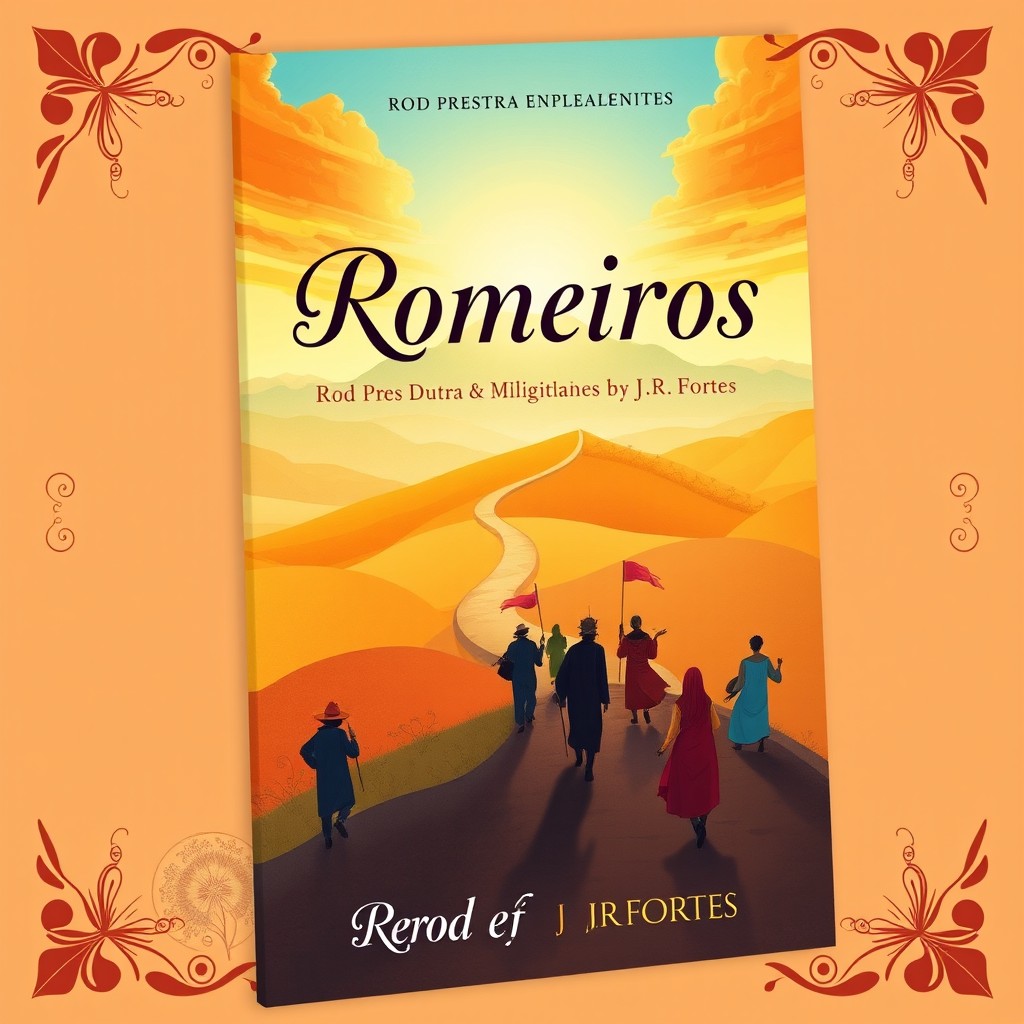 Book cover design for 'Romeiros' by Rod Pres Dutra and 'Rod da Fé' by author J