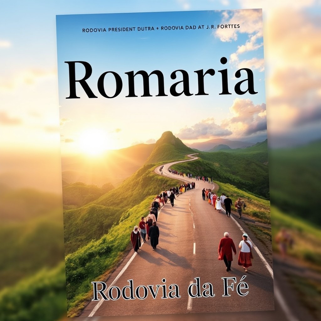 Book cover design for 'Romaria' by Rodovia Presidente Dutra and Rodovia da Fé by author J