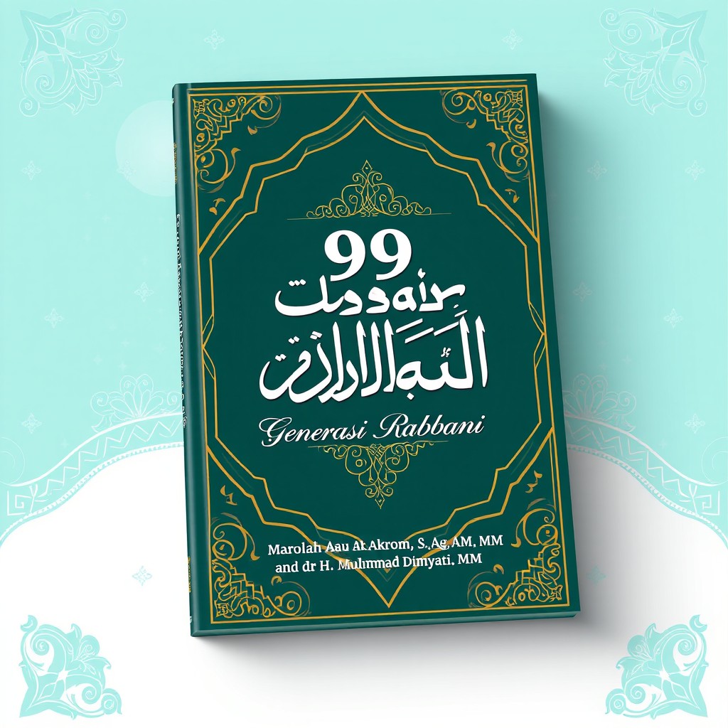 A stunning book cover design for a book titled '99 Syair Generasi Rabbani' written by Marolah Abu Akrom, S