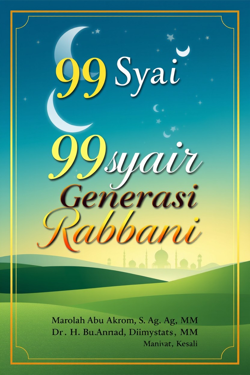 A beautifully designed book cover for '99 Syair Generasi Rabbani'