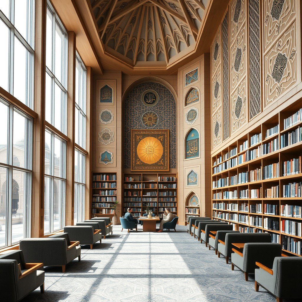 Explore a Modern Islamic Library Interior