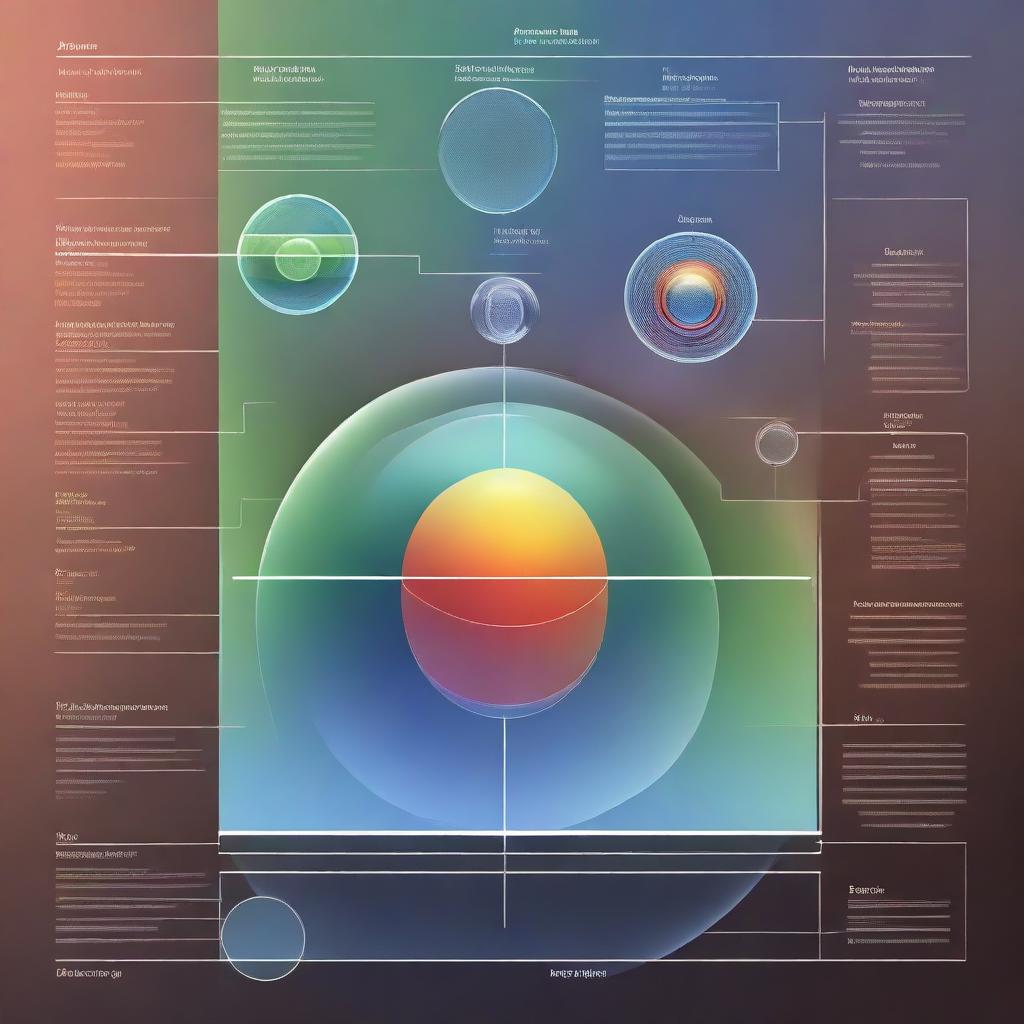 An image depicting the science of optical lenses, illustrating principles of light refraction, focusing, varied lens architecture, and how it impacts vision.