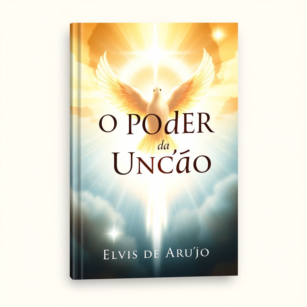 A book cover design for 'O Poder da Unção' by Elvis de Araujo