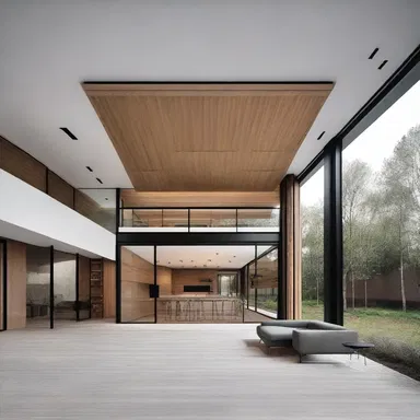 The design of this building incorporates a repartee between modern and traditional elements, creating a visually striking space.