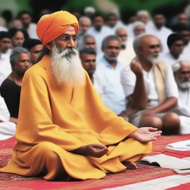 The wise guru demonstrated his repartee when responding to the challenging questions posed by the followers of a different faith.