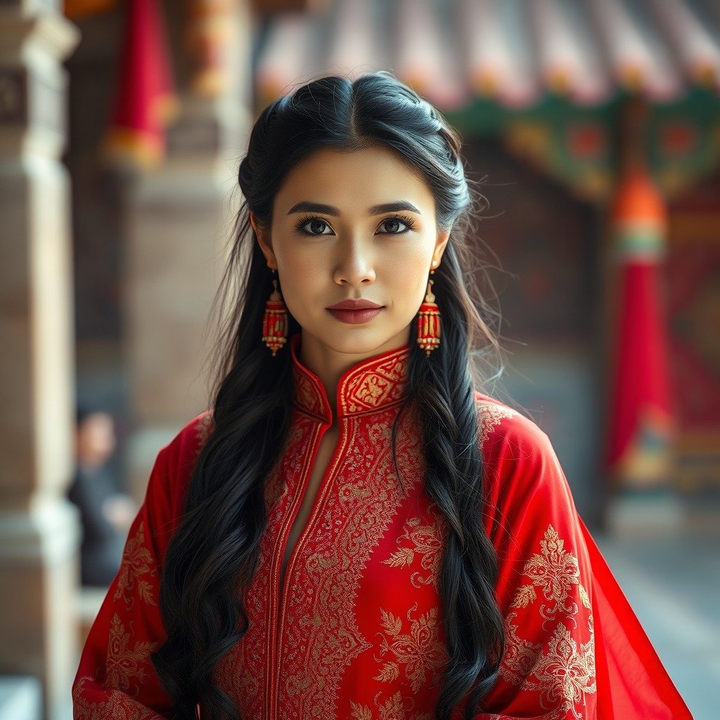 A stunning portrait of a Hazara woman, embodying the grace of tradition