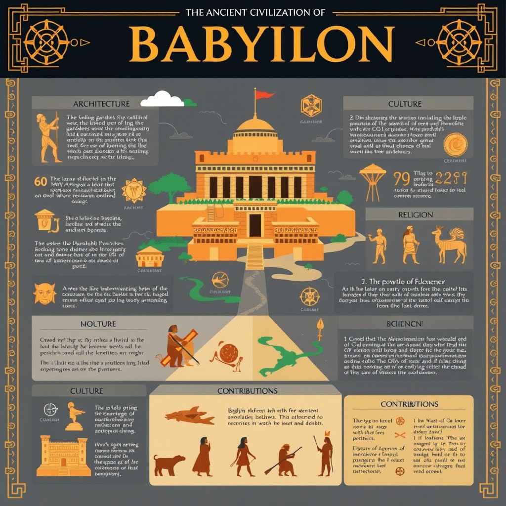 Discover the Grandeur of Ancient Babylon: A Stunning Infographic
