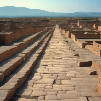 The rectilinear street layouts of ancient Roman cities like Pompeii were considered a marvel of engineering at that time.
