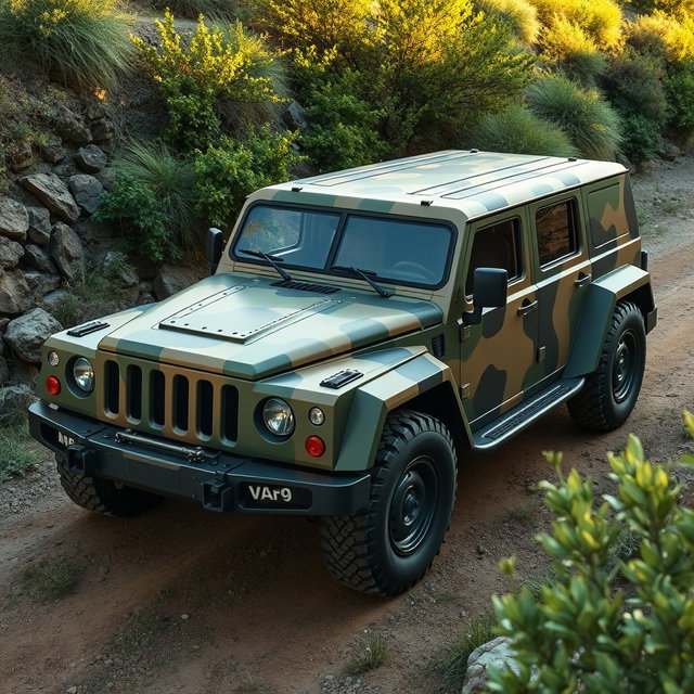 Military LADA 2109: A Retro Icon with Amoeba Camouflage