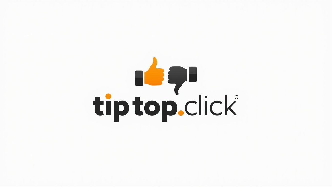 A professional logo design for the webpage service 'tiptop