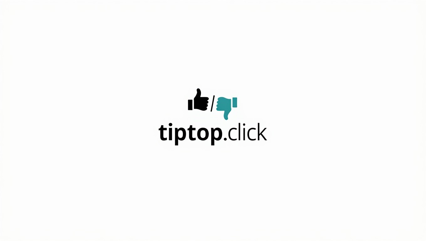 A professional logo design for the webpage service 'tiptop