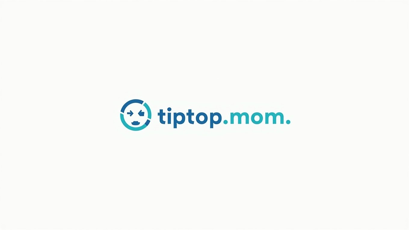 A minimalistic logo design featuring a face representation of a mom with a friendly expression, incorporating both thumbs up and thumbs down to symbolize feedback and emotions