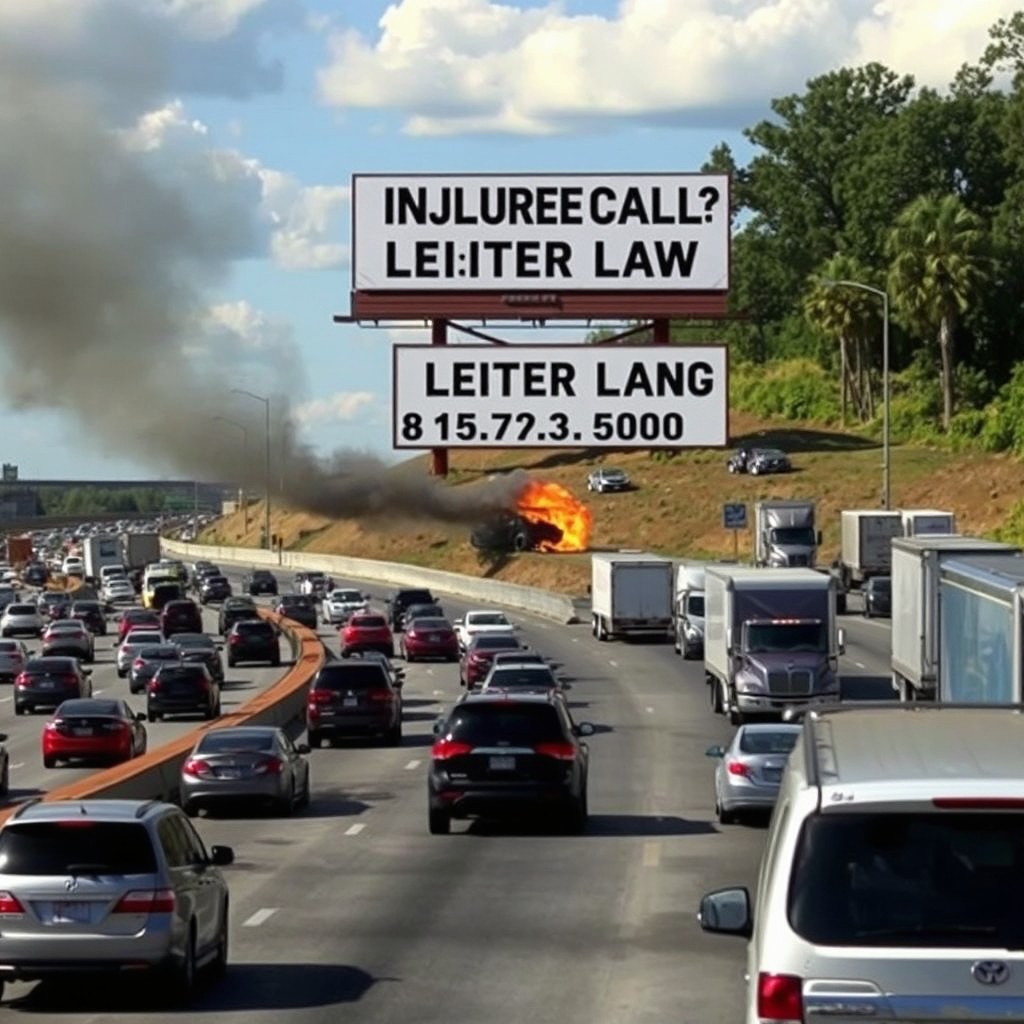 A busy expressway bustling with hundreds of cars and trucks in motion, showcasing a dynamic urban scene