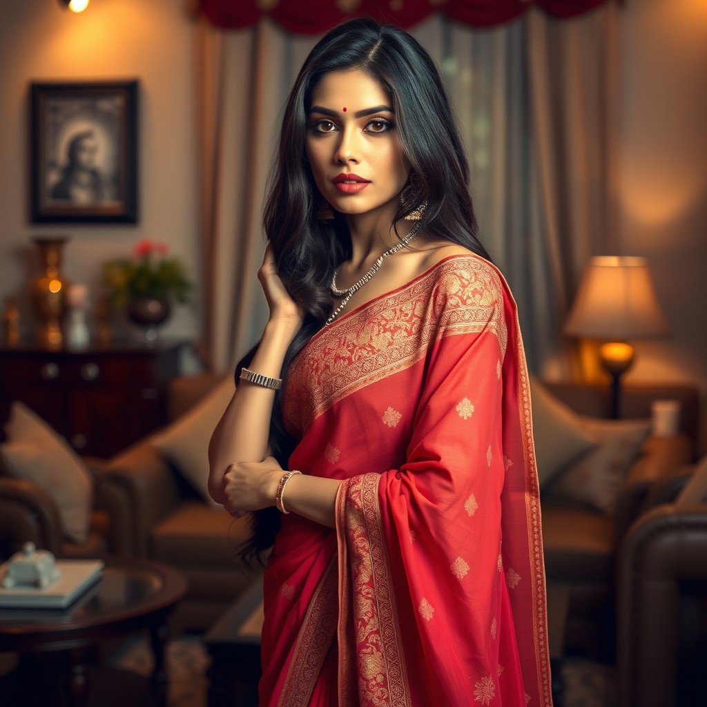A sultry and alluring bhabhi figure, showcasing elegance and grace