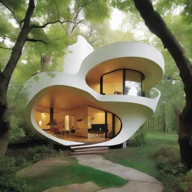 The architect designed a whimsical house that would make any morosoph feel right at home.