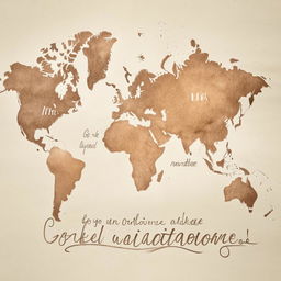 An expansive world map in dusted colors, underscored by the empowering statement, 'Go therefore and make disciples of all nations.'